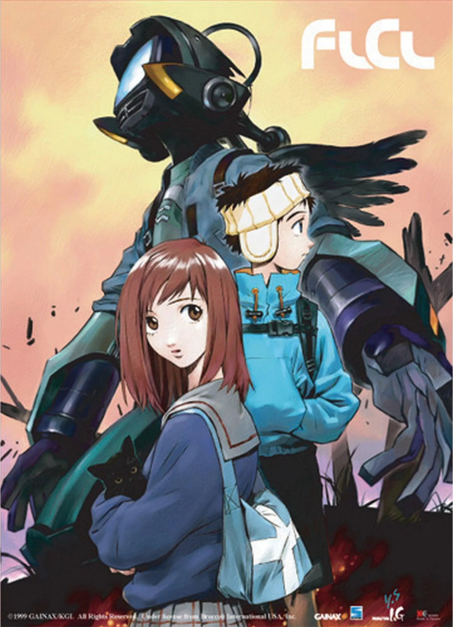 FLCL - Mamimi Samejima, Naota Nandaba, & Canti (Sadamoto) Wall Scroll