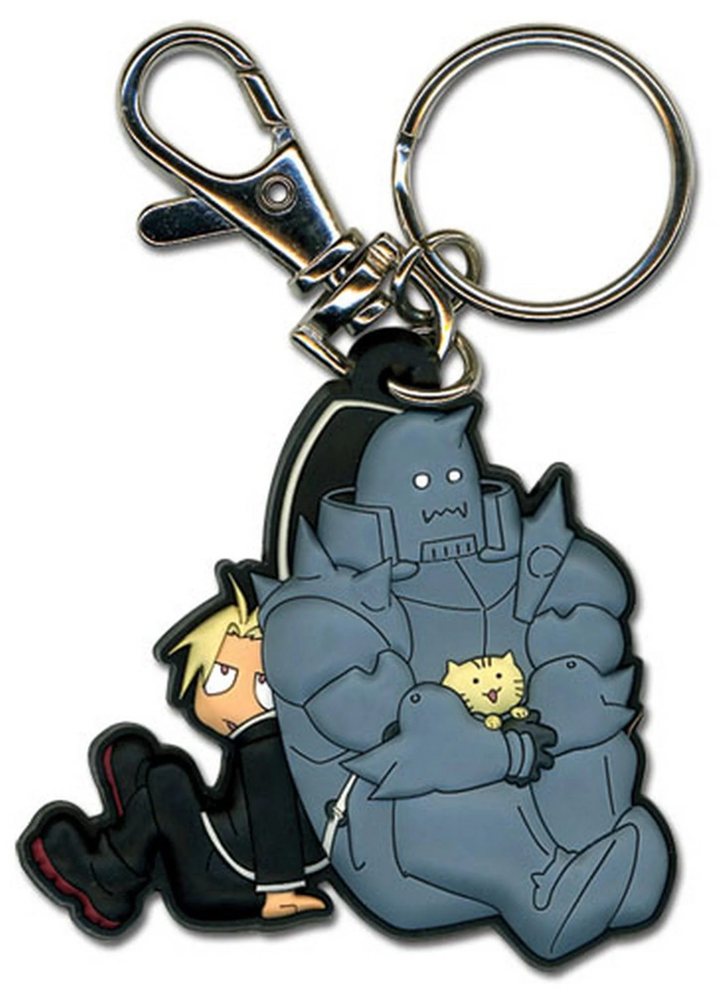 Fullmetal Alchemist: Brotherhood - Edward Elric "Ed" & Alphonse Elric "Al" W/ Kitty PVC Keychain