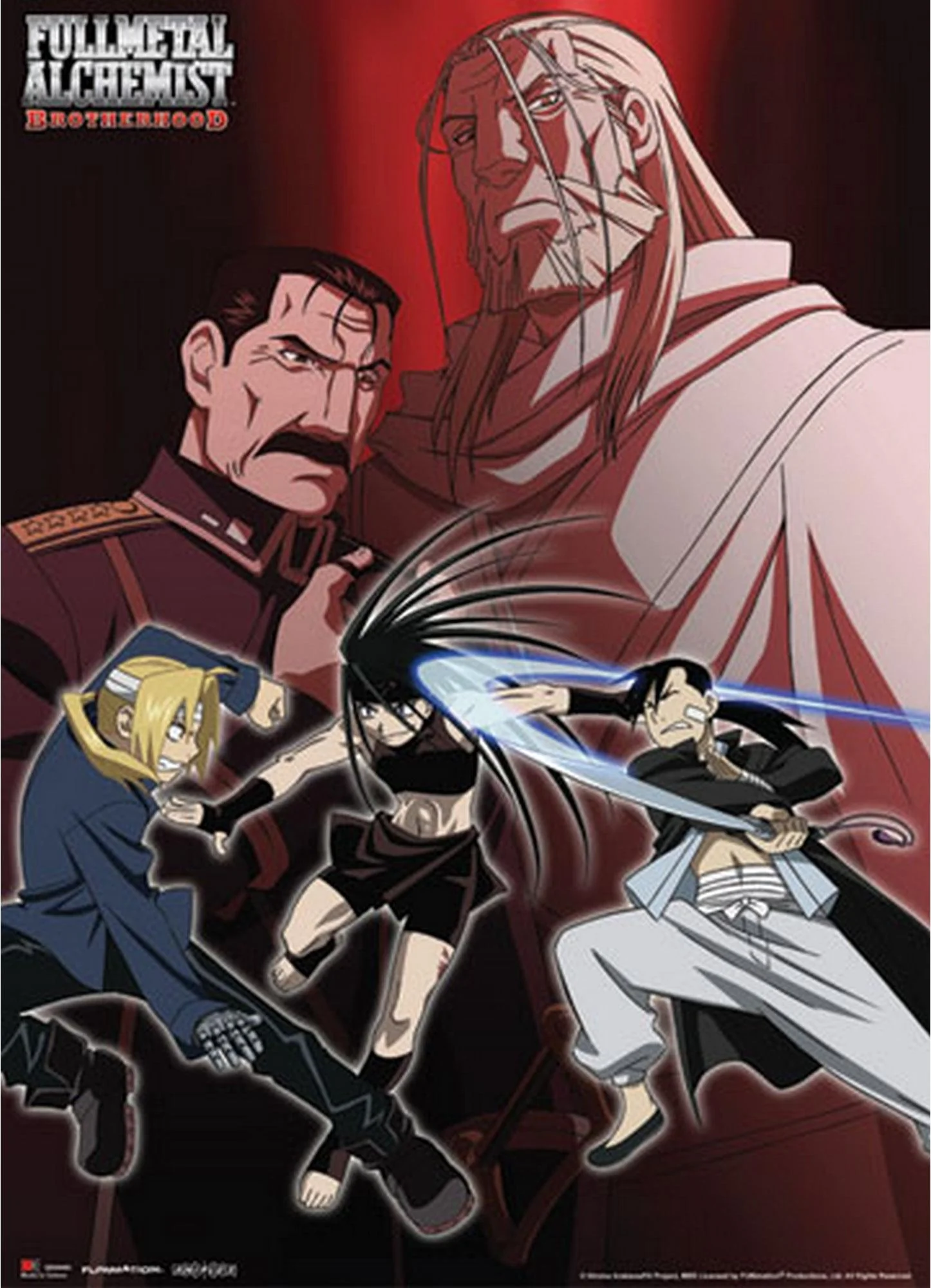 Fullmetal Alchemist: Brotherhood - Edward Elric "Ed" & Ling Yao Vs Envy Wall Scroll