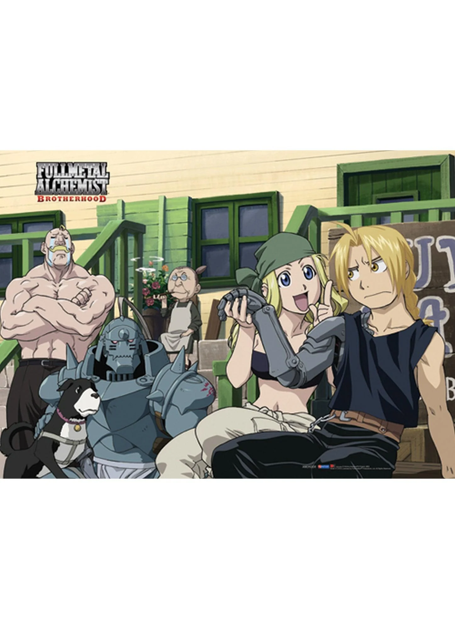 Fullmetal Alchemist: Brotherhood - Group At Rockbell's Shop Wall Scroll