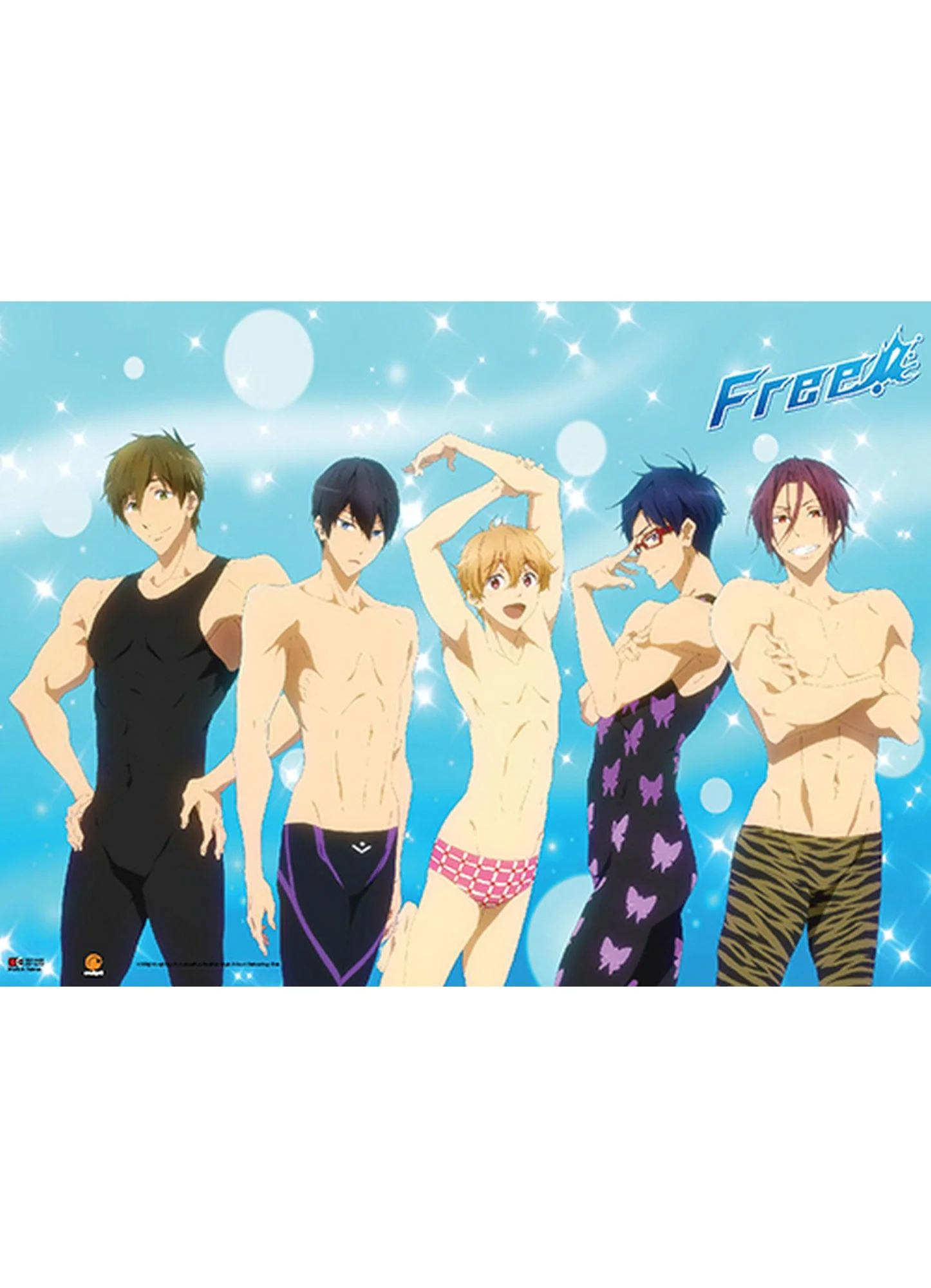 Free! - Makoto Tachibana, Haruka Nanase, Nagisa Hazuki, Rei Ryuugazaki, & Rin Matsuoka Wall Scroll