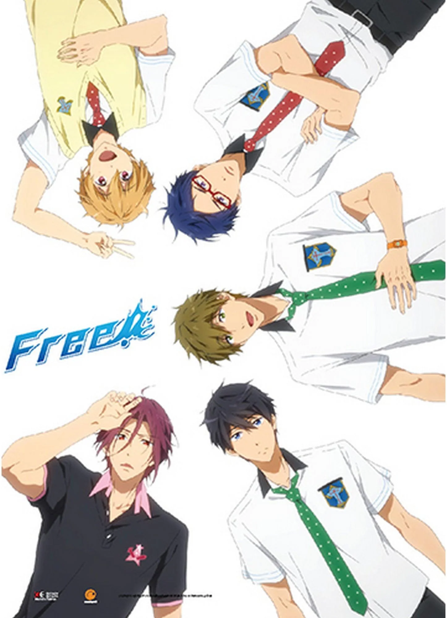 Free! - Rin Matsuoka, Haruka Nanase, Makoto Tachibana,Rei Ryuugazaki And Nagisa Hazuki Wall Scroll