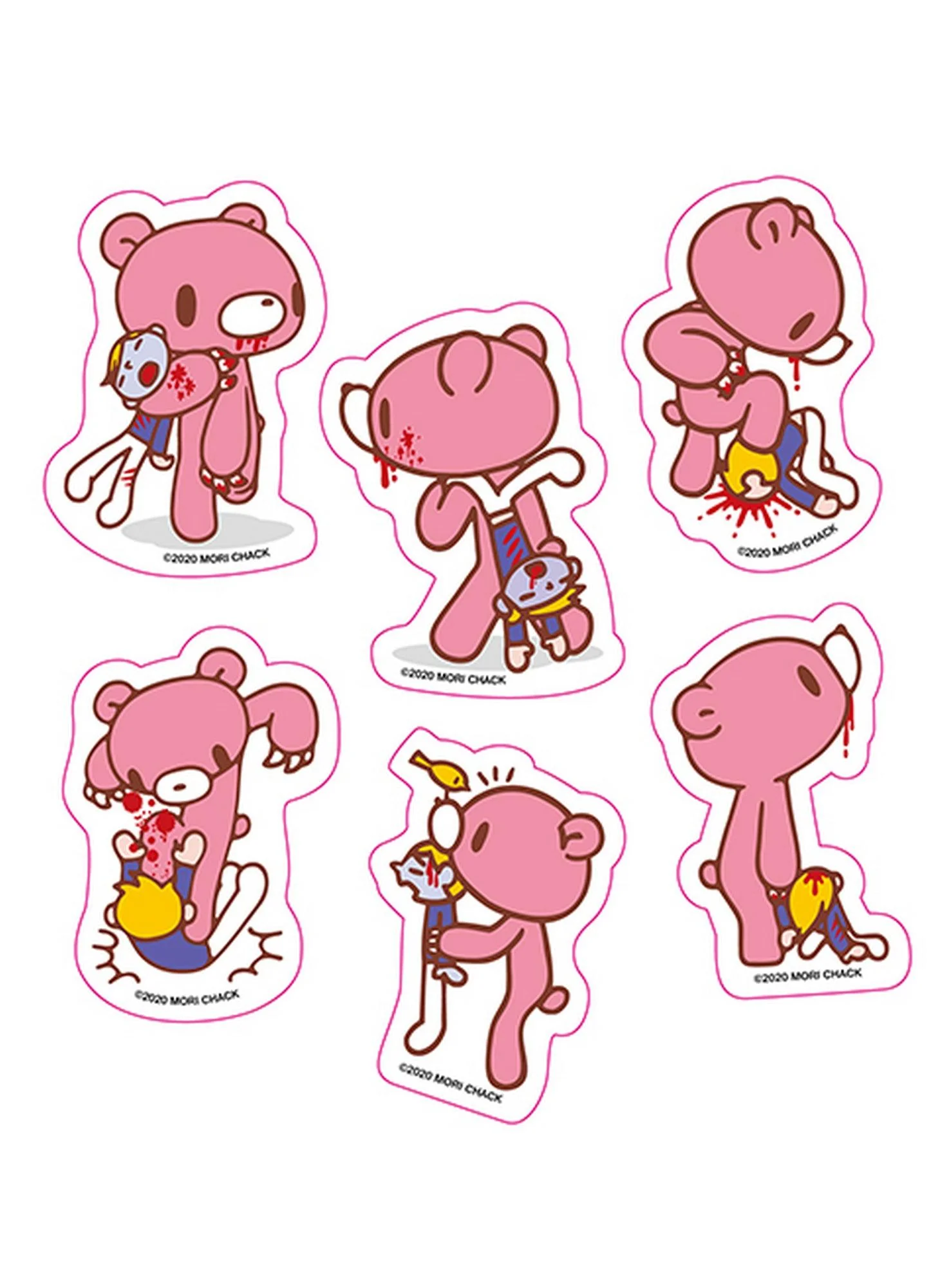 Gloomy Bear And Gloomy - Gloomy Bear & Pity Die-Cut Sticker Set 3.5"