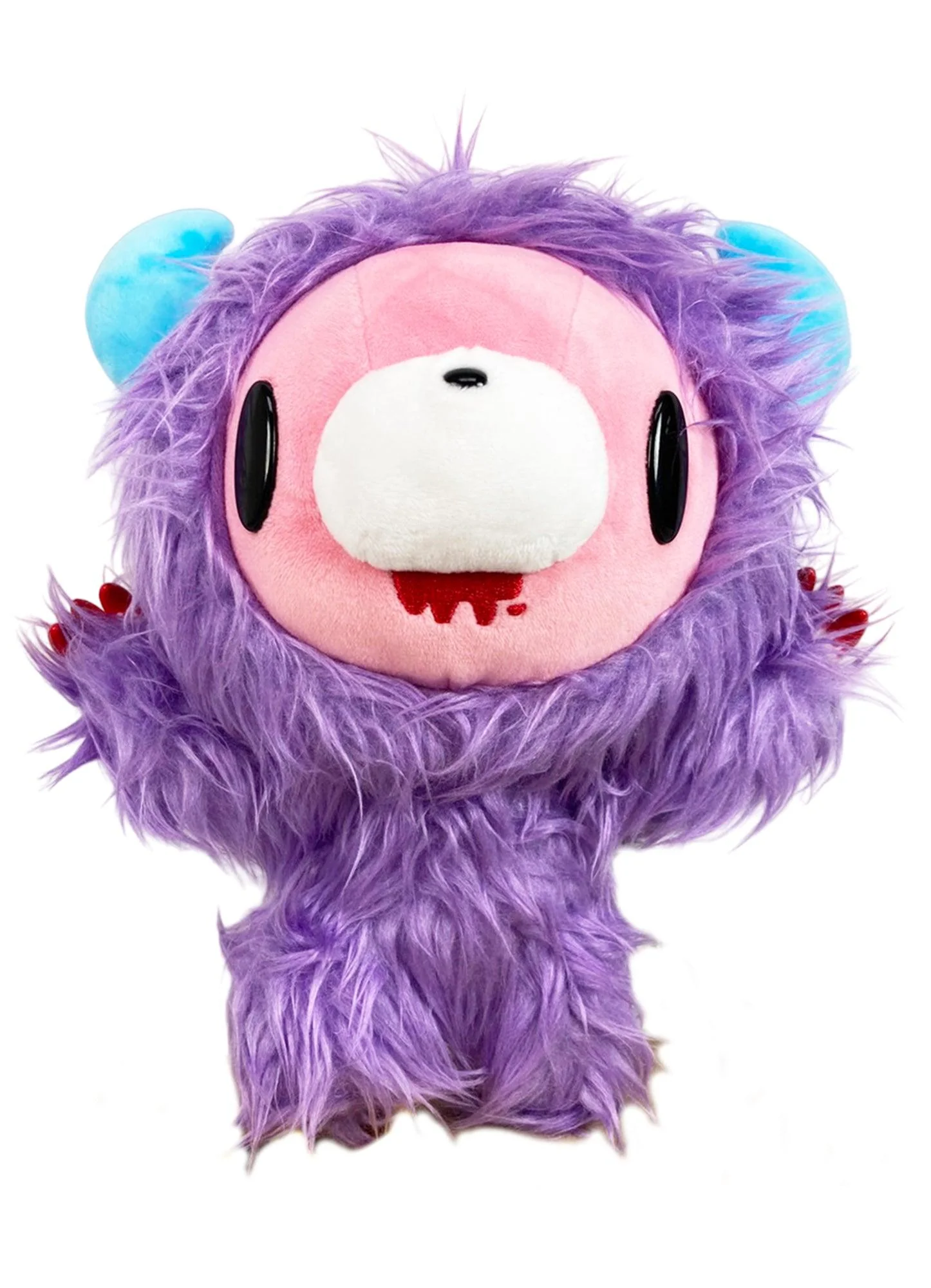 GLOOMY BEAR - GLOOMY BEAR LONG FUR PURPLE MONSTER PLUSH 8"H