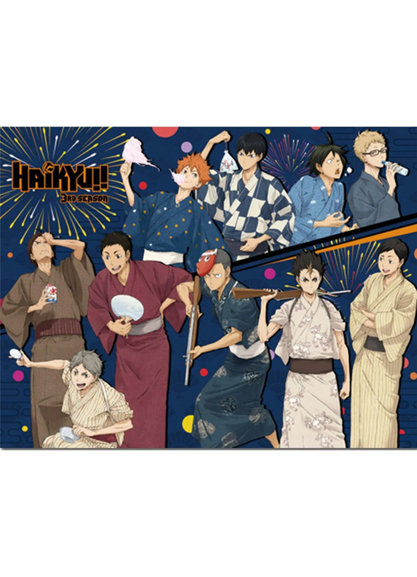 Haikyu!! S3 - Group Bathrobe Sublimation Throw Blanket
