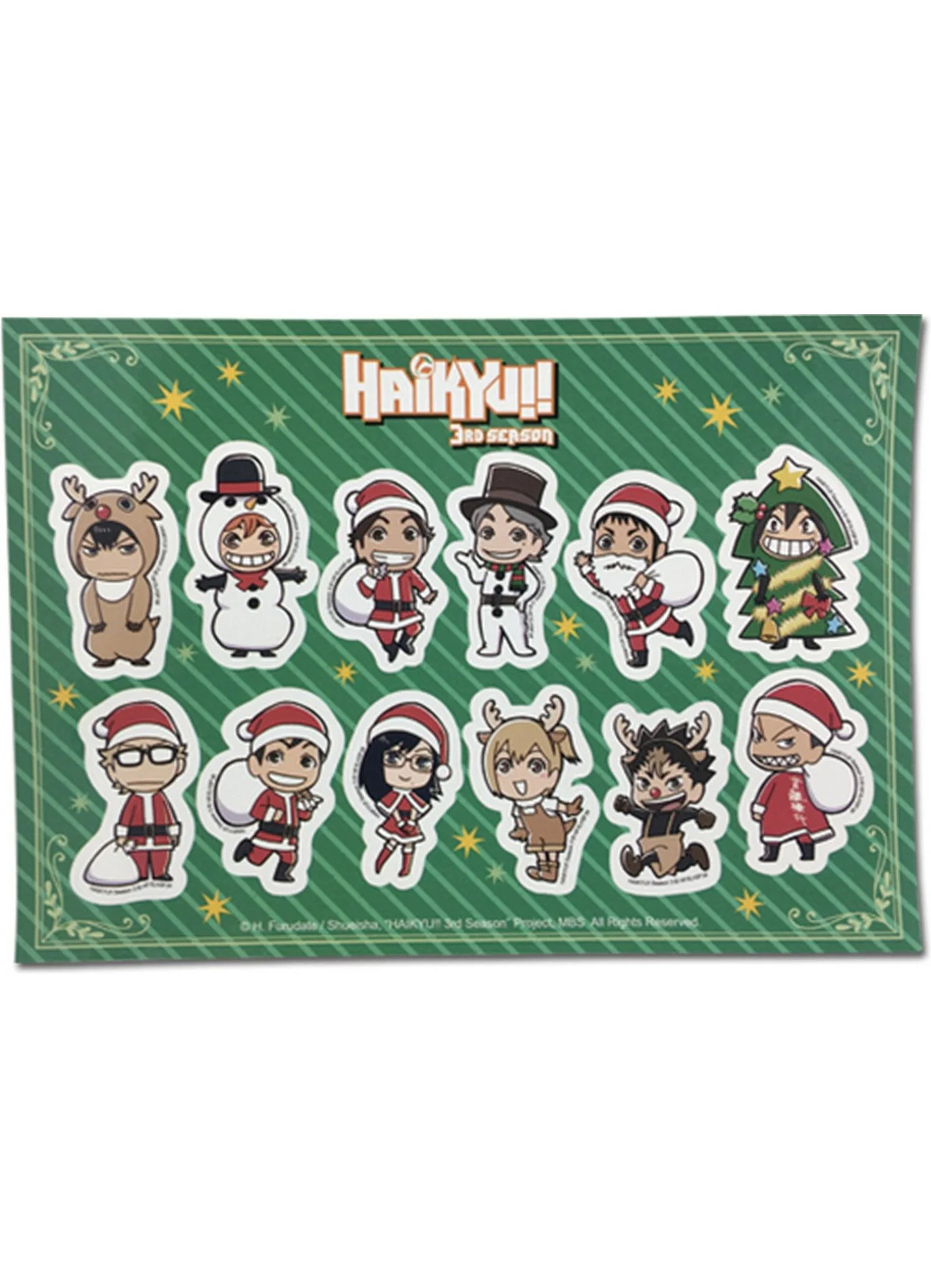 Haikyu!! S3 - Christmas SD Group Sticker Set 5"X7"