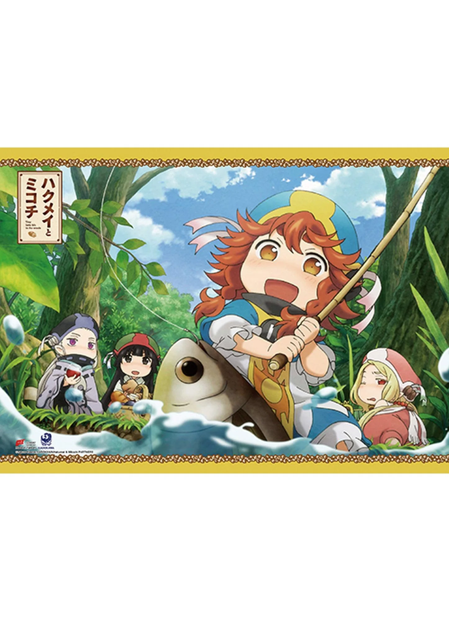 Hakumei And Mikochi - Fishing Together Wall Scroll