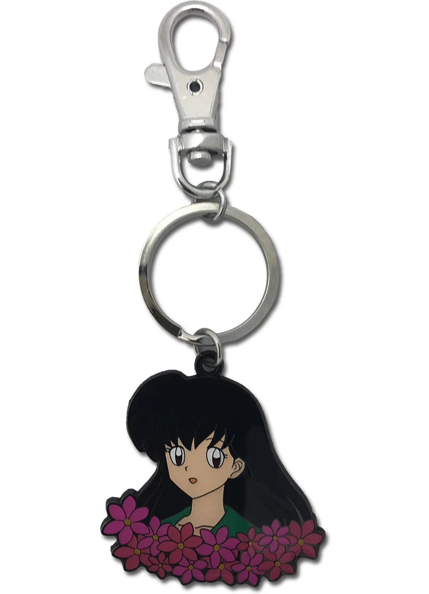 Inuyasha-Kagome Higurashi Flowers Metal Keychain