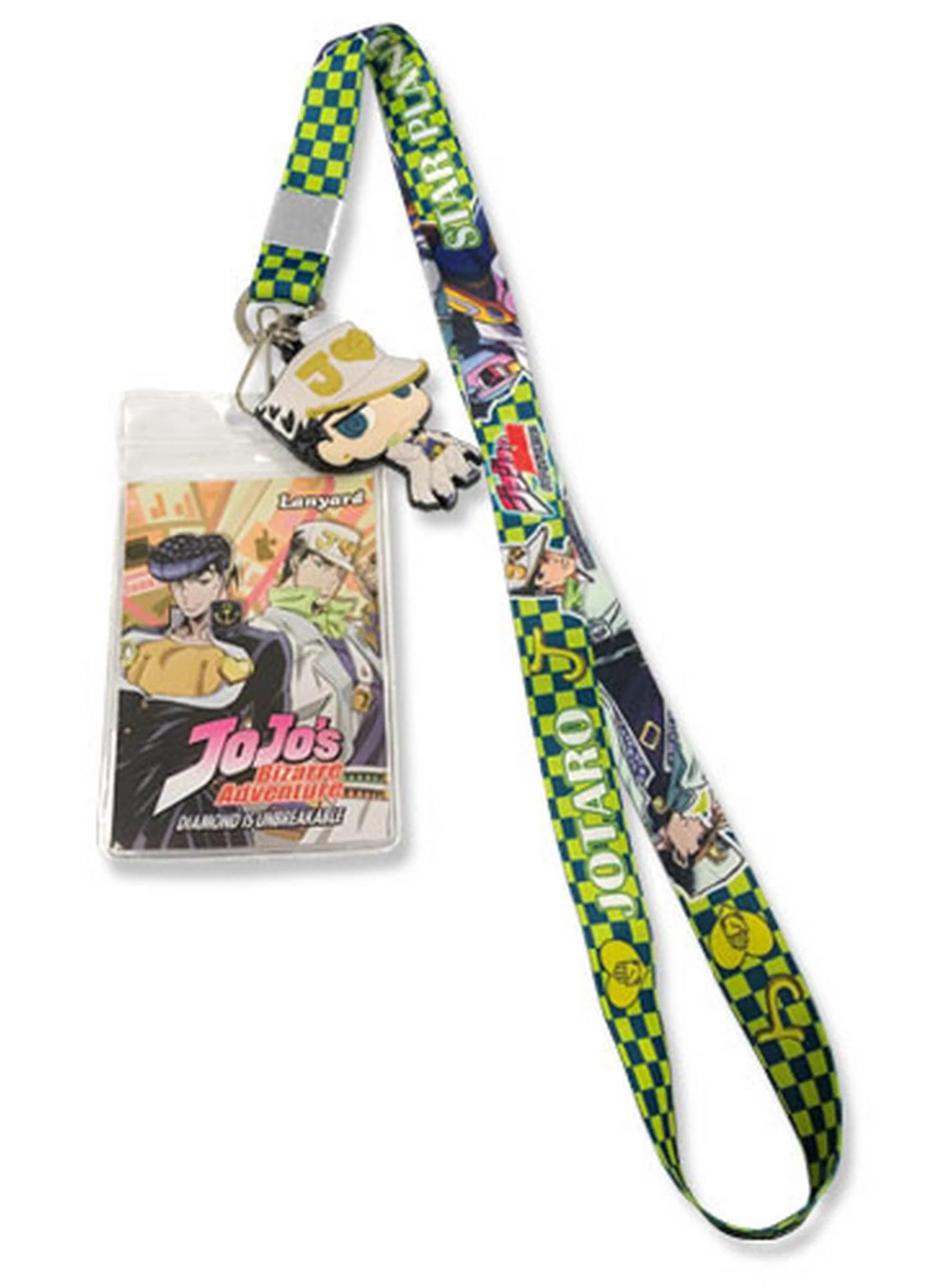 Jojo's Bizarre Adventure Diamond Is Unbreakable - Jotaro Kujo & Star Plantinum Lanyard
