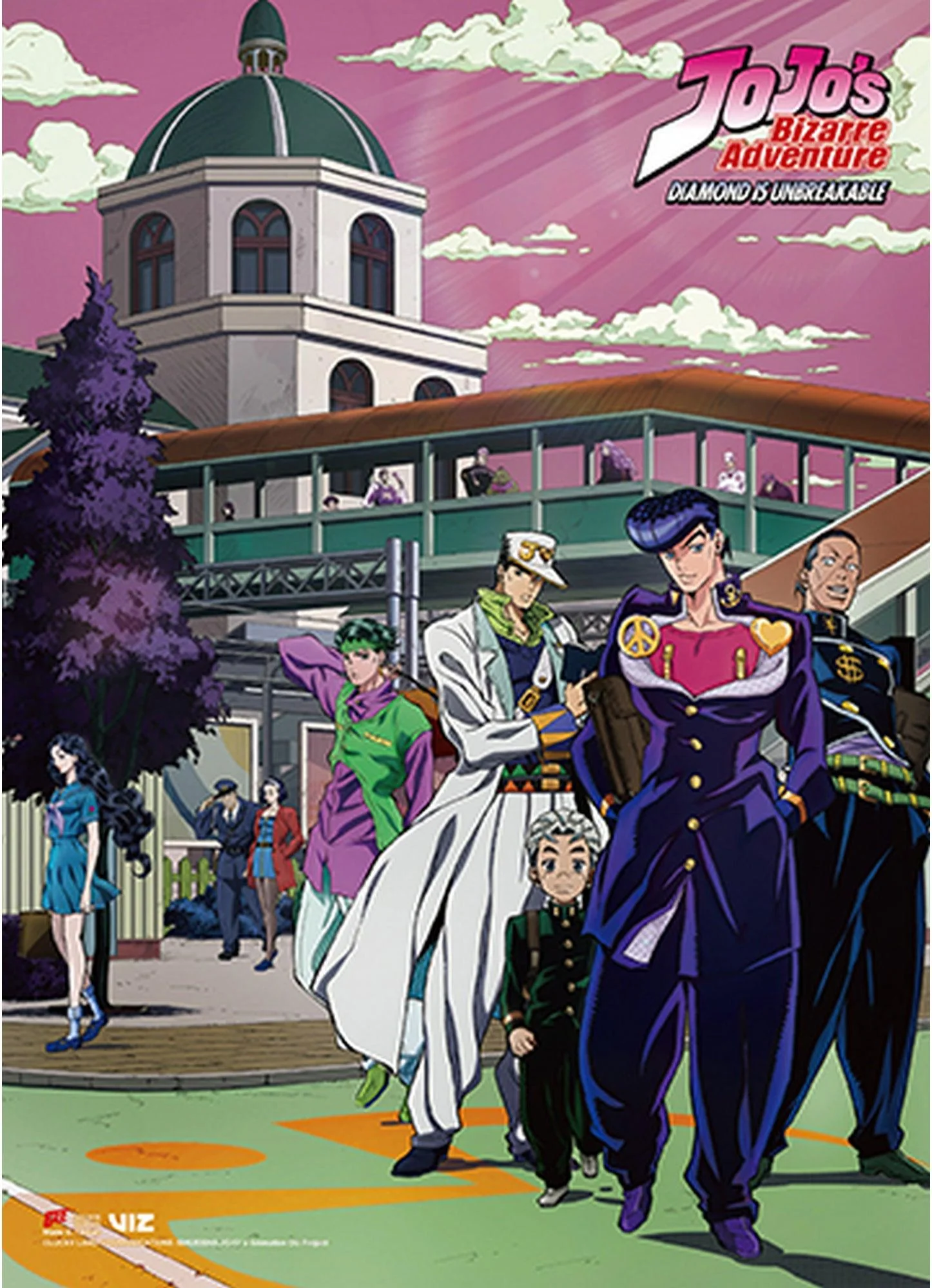 Jojo's Bizarre Adventure S3 - Key Art Group #B Wall Scroll