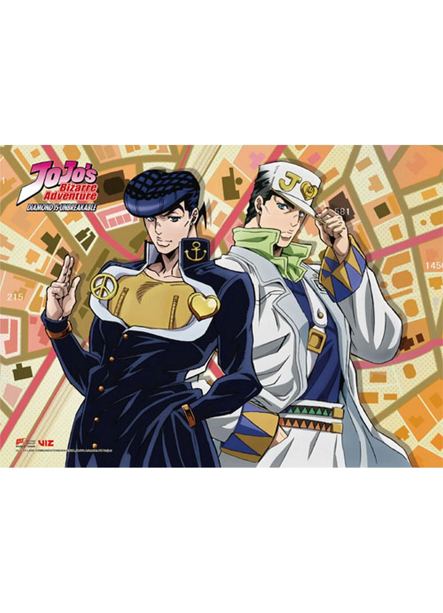 Jojo's Bizarre Adventure S3 - Key Art Josuke Higashikata & Jotaro Kujo Wall Scroll