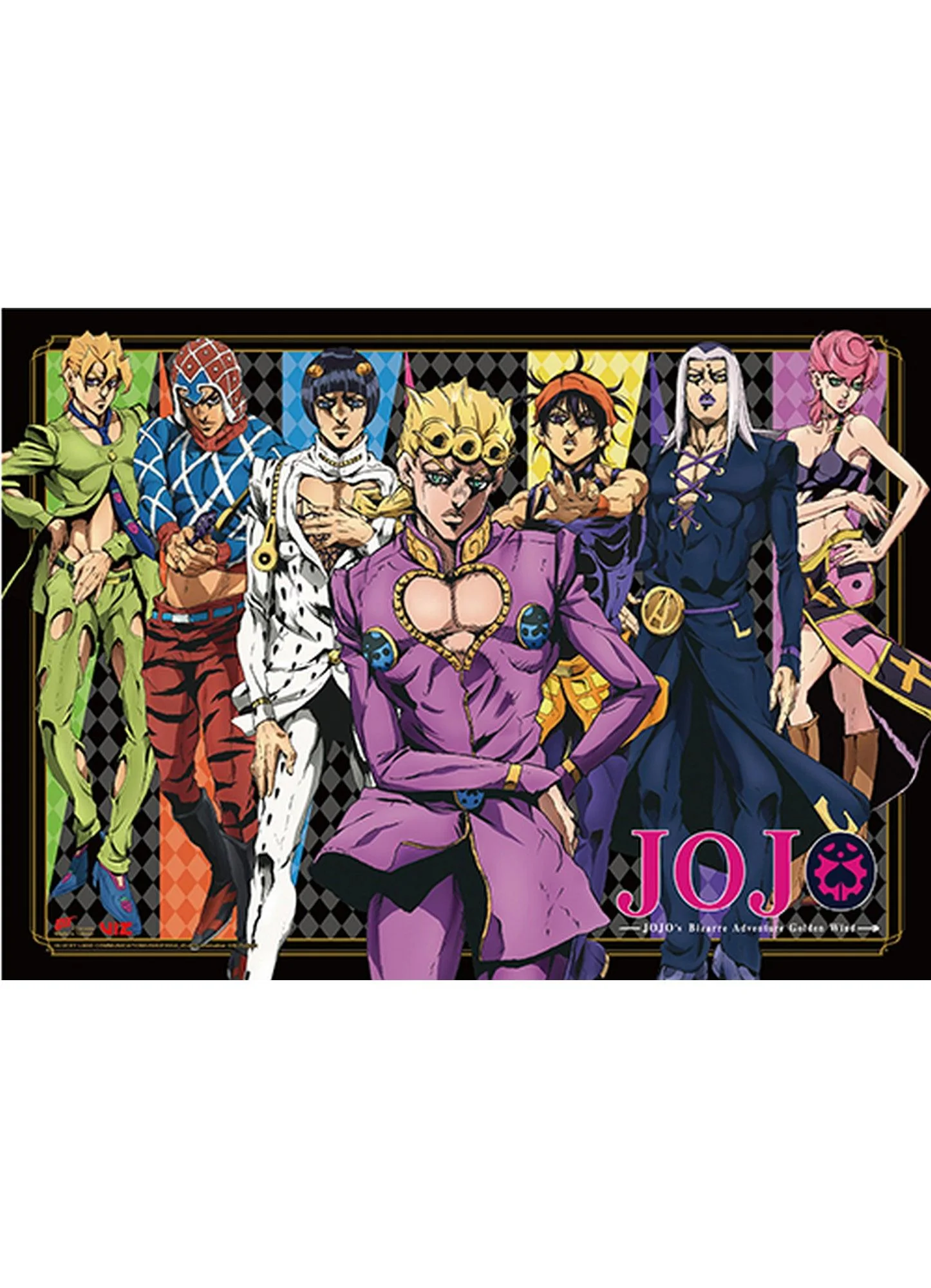Jojo's S4 - Characters Group Hi-End Wall Scroll
