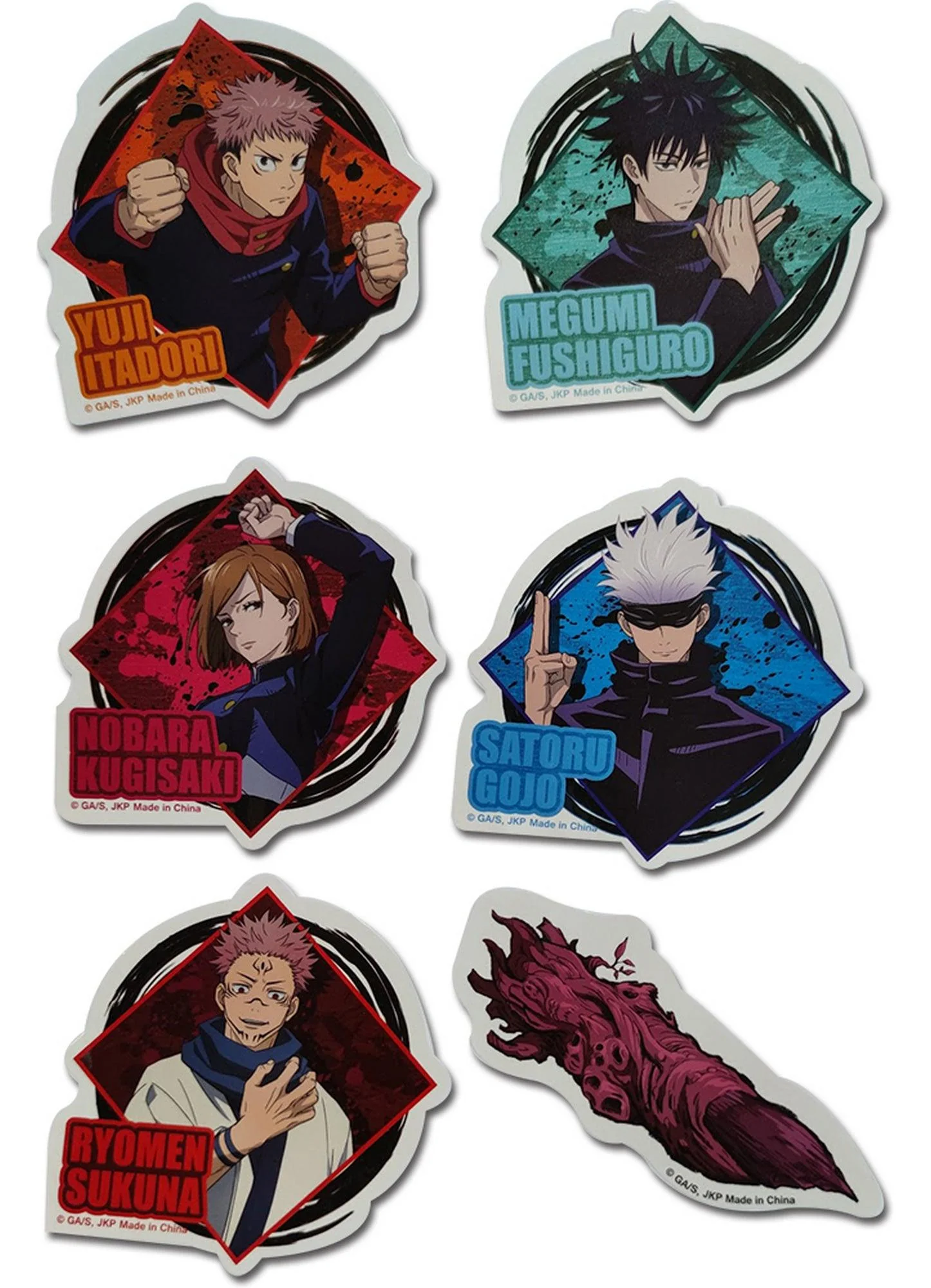 Jujutsu Kaisen - Group Die-Cut Sticker Set 3.5"