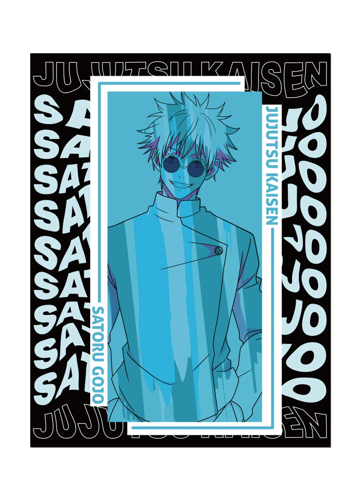 JUJUTSU KAISEN S2 - SATORU GOJO WITH NAME ART THROW BLANKET