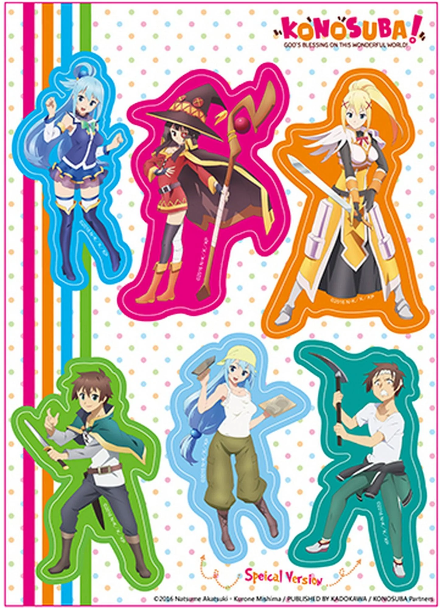 Konosuba - Group 1 Sticker Set 5"x7"