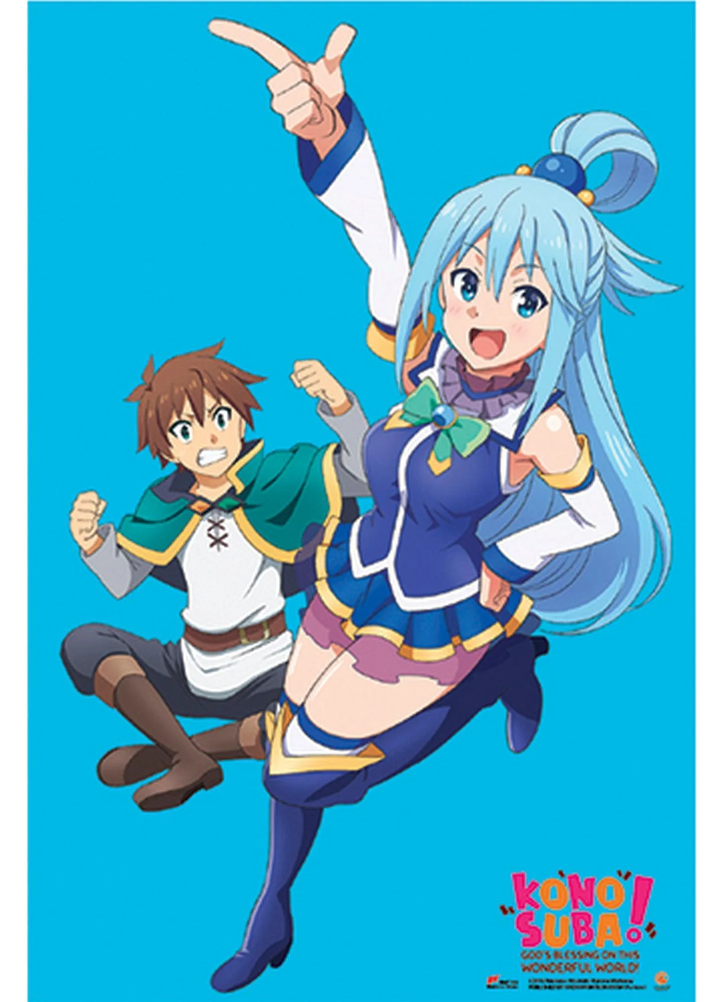 Konosuba - Kazuma & Aqua Paper Poster