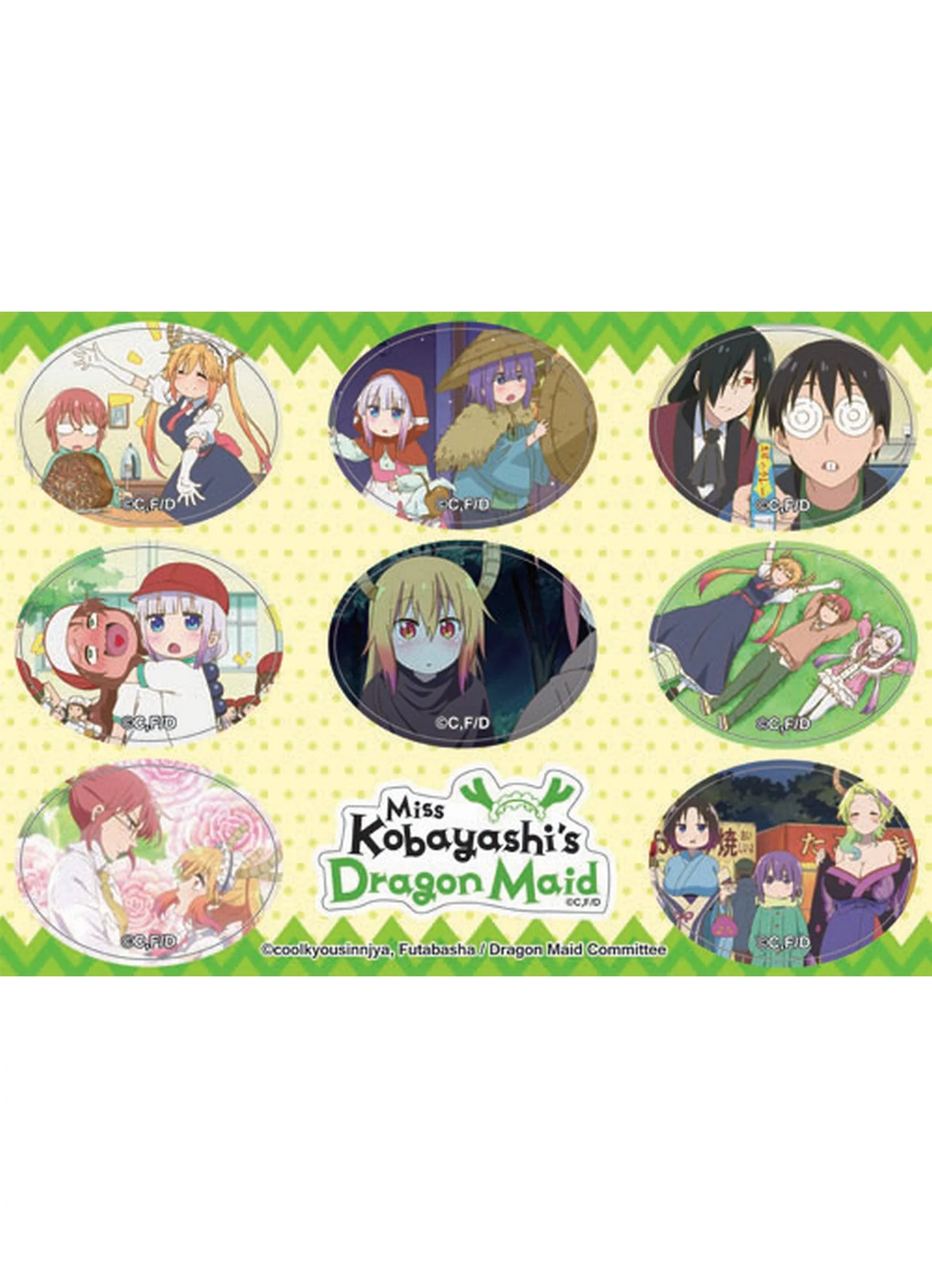 Miss Kobayashi's Dragon Maid S1 - Screenshot Sticker Set 5"X7"