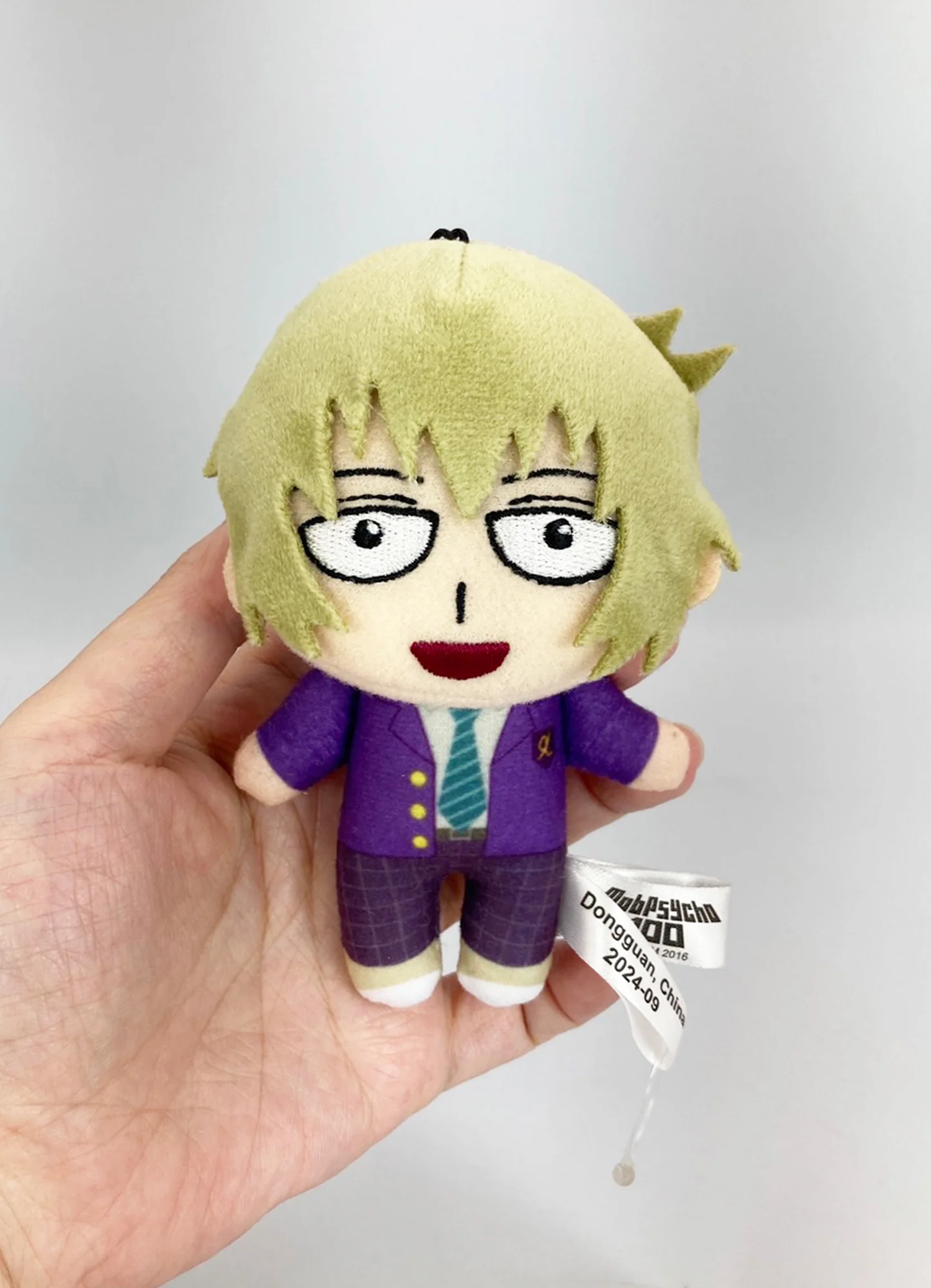 Mob Psycho 100 - Teruki Hanazawa Mini Plush w/ Hook Spring 4.5" H - Image 3