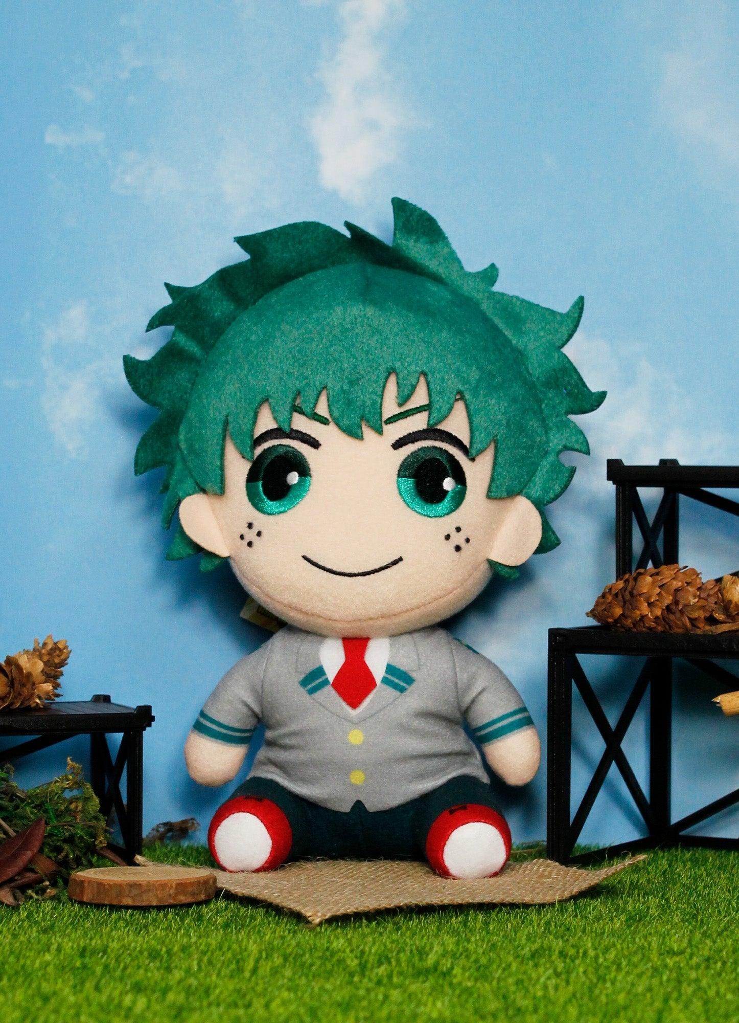 My Hero Academia S2 - Izuku Midoriya "Deku" Seifuku Sitting Plush 7"H - Image 3