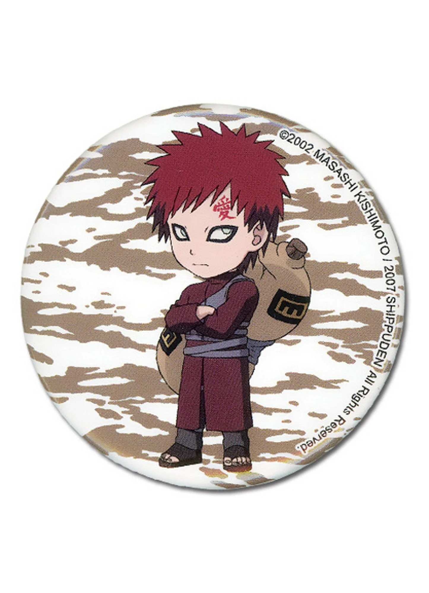 Naruto Shippuden - Gaara SD Button 2.1875'