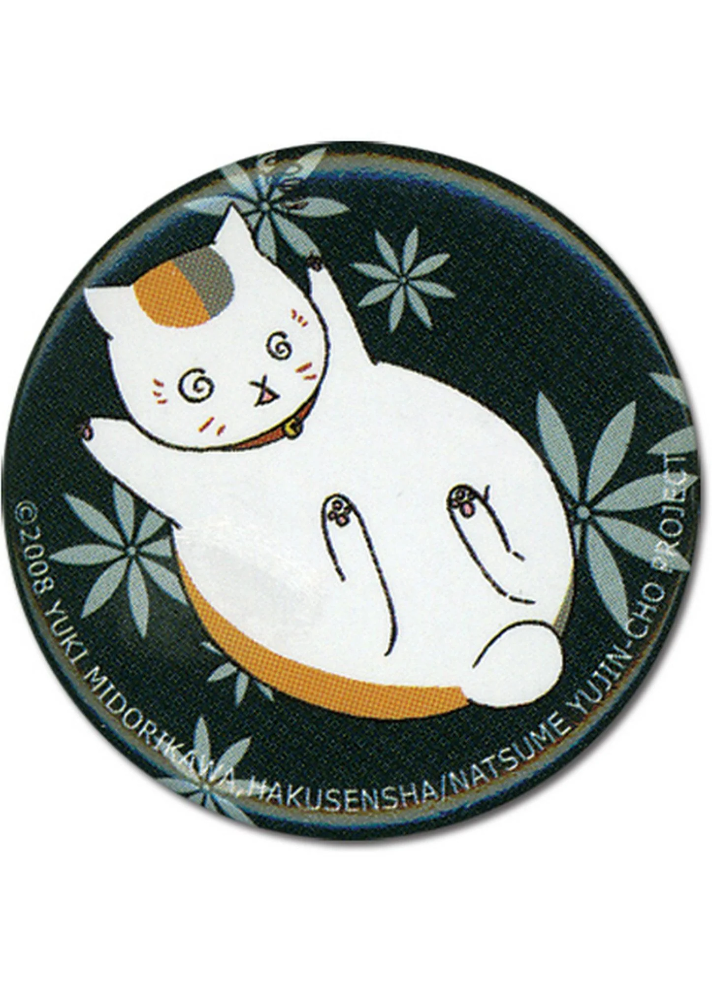 Natsume's Book Of Friends - Dizzy Nyanko-sensei (Madara) Button 1.25"