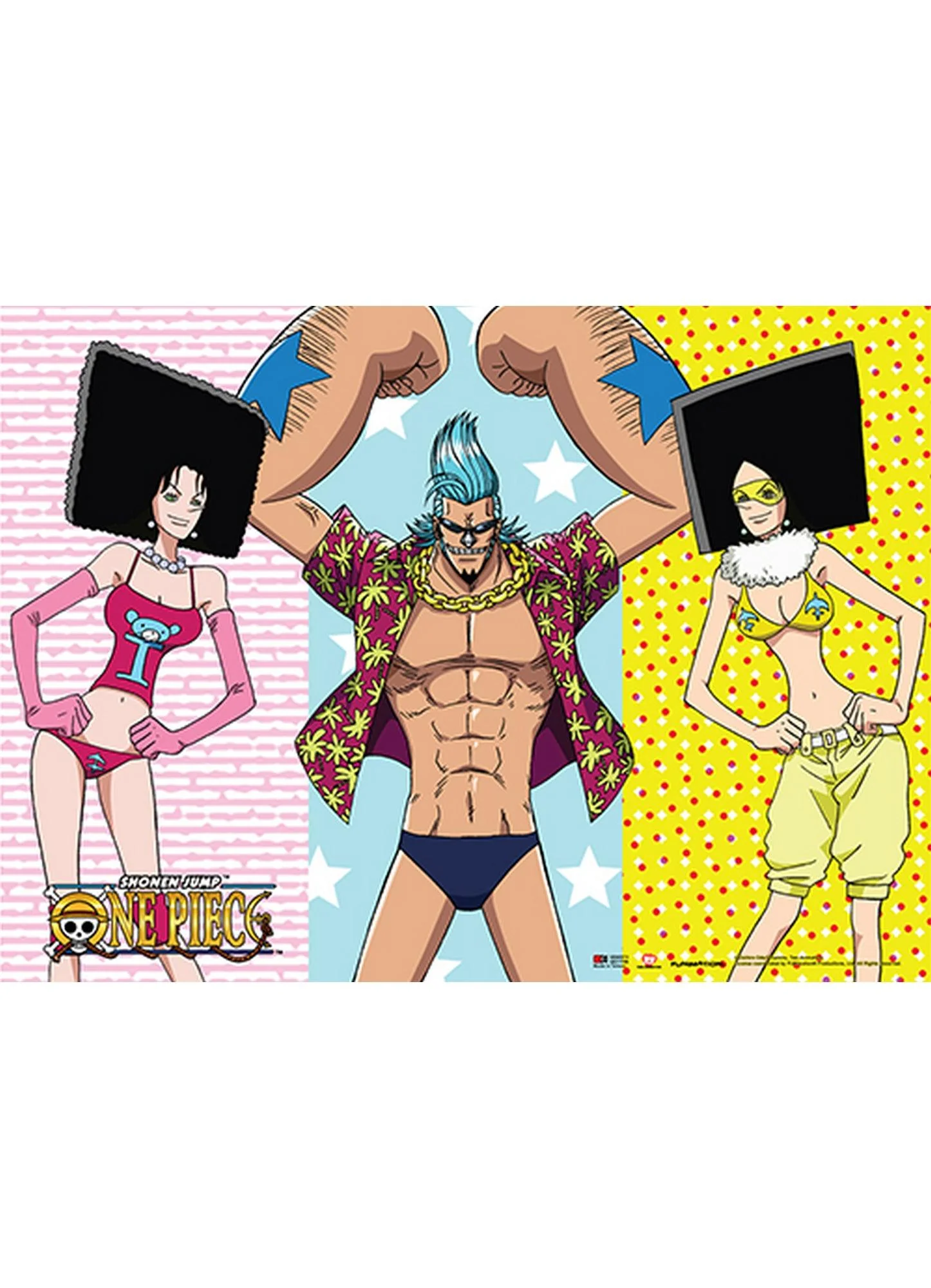 One Piece - Franky, Mozu & Kiwi Wall Scroll