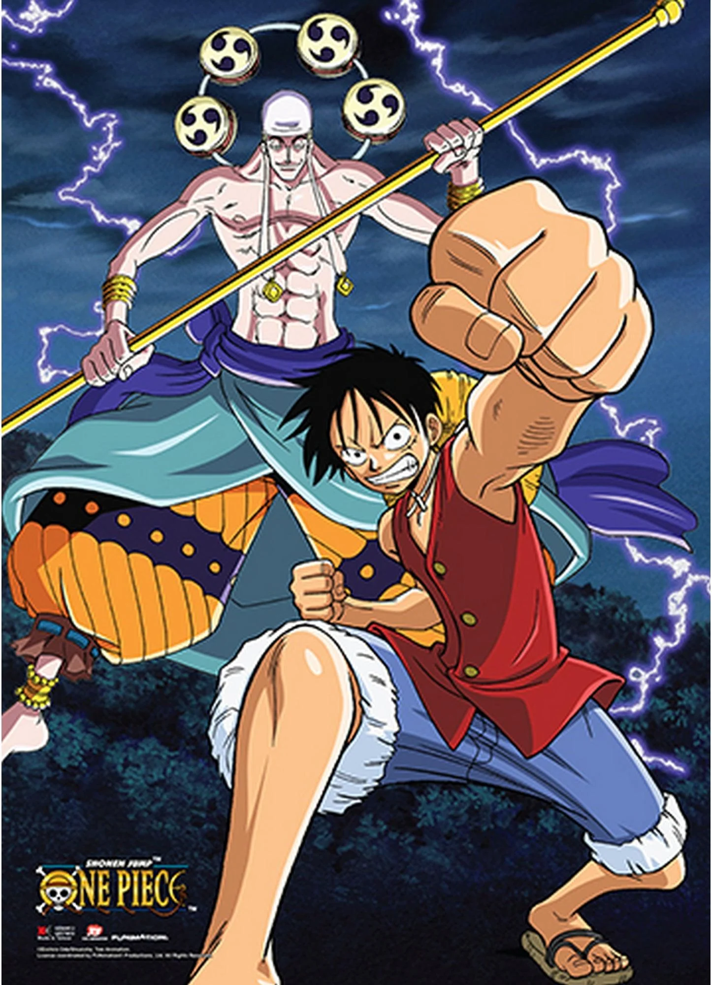 One Piece - Monkey D. Luffy & Enel Wall Scroll