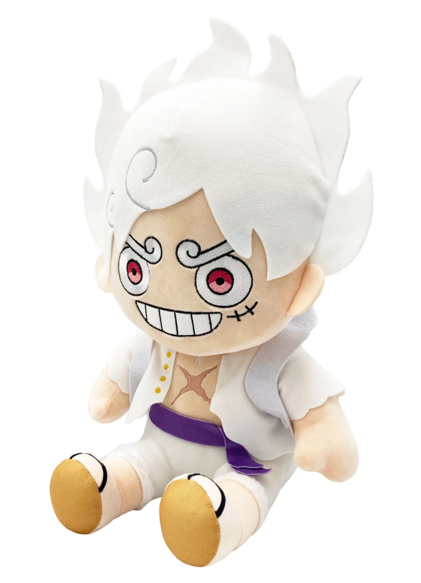 ONE PIECE - LUFFY GEAR 5 GRIN SITTING POSE PLUSH 12" - Image 2