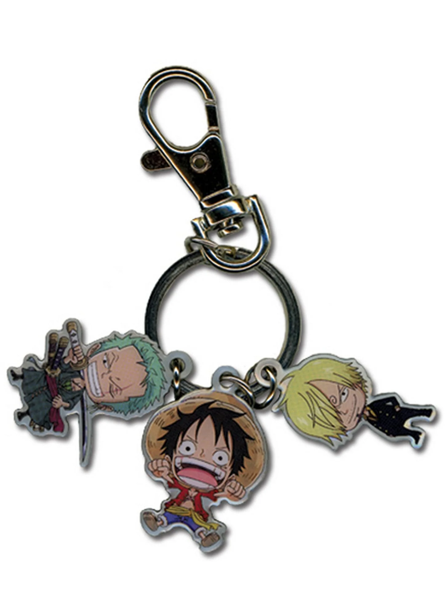 One Piece - Monkey D. Luffy, Roronoa Zoro & Vinsmoke Sanji Metal Keychain