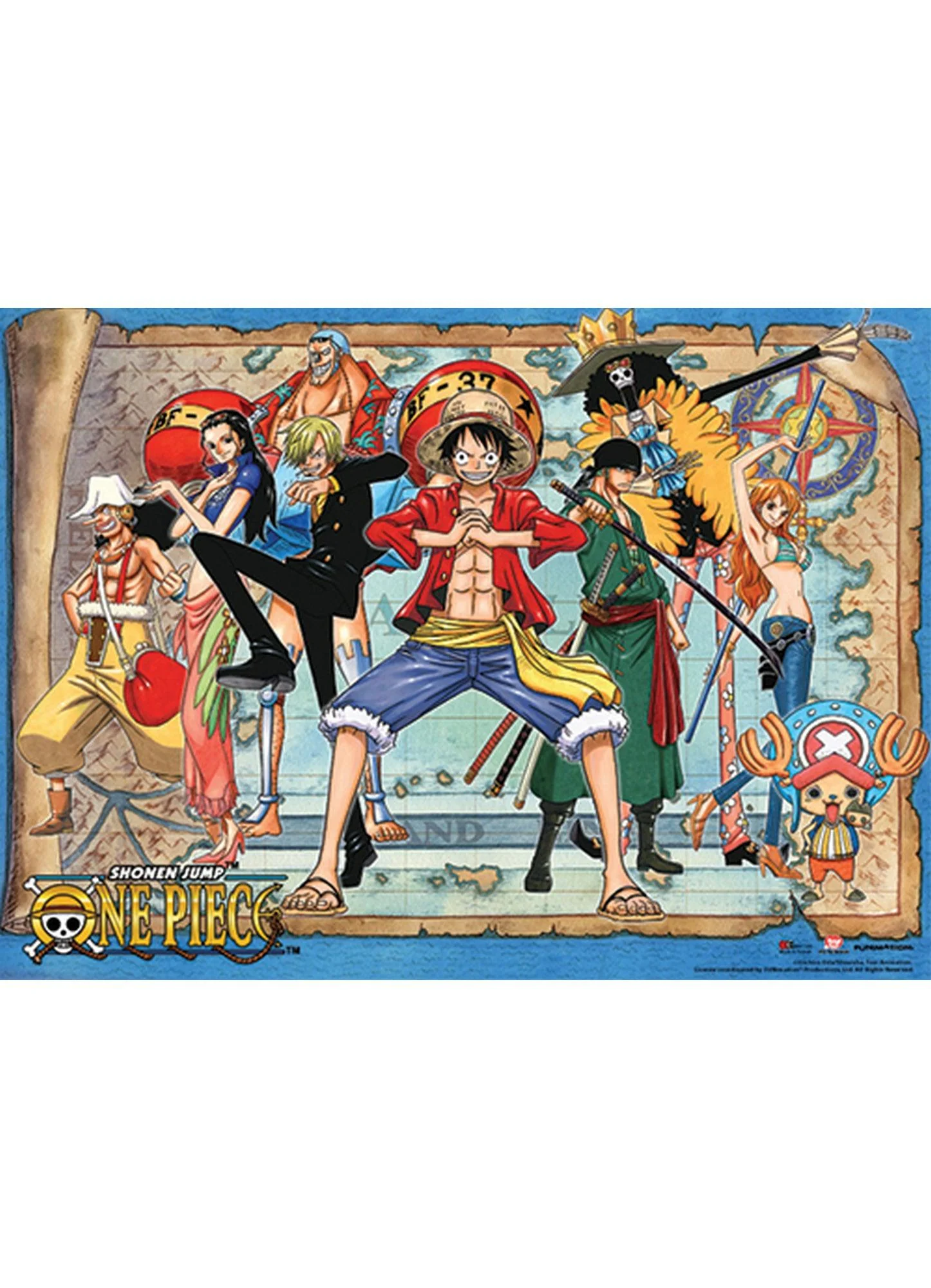 One Piece - Map Background Special Edition Wall Scroll