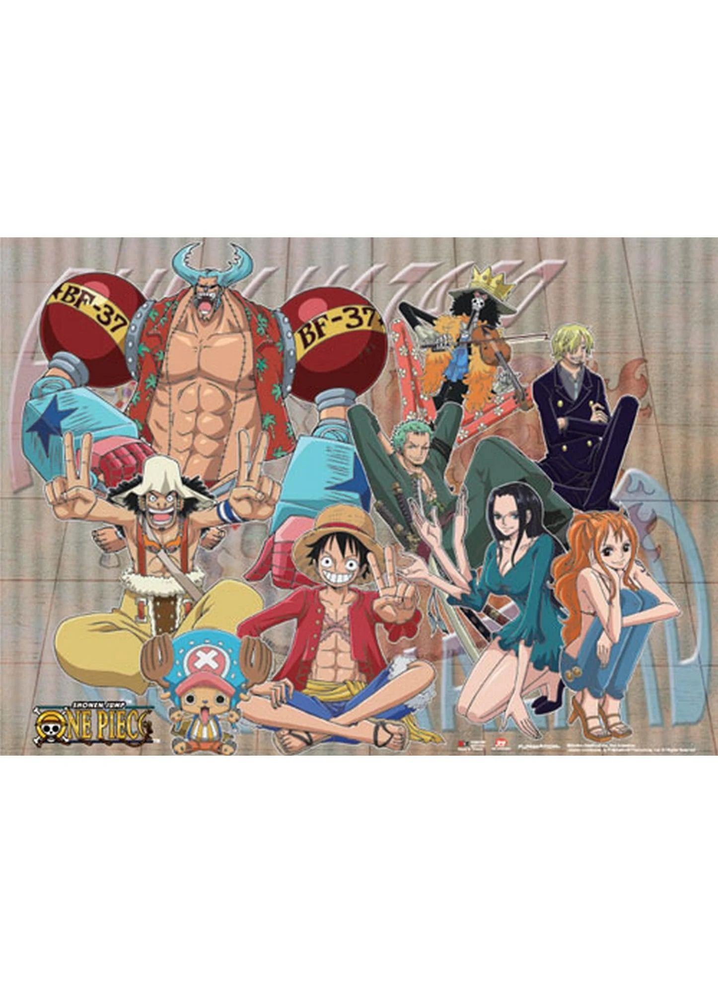 One Piece - Straw Hat Crew Grid Wall Scroll
