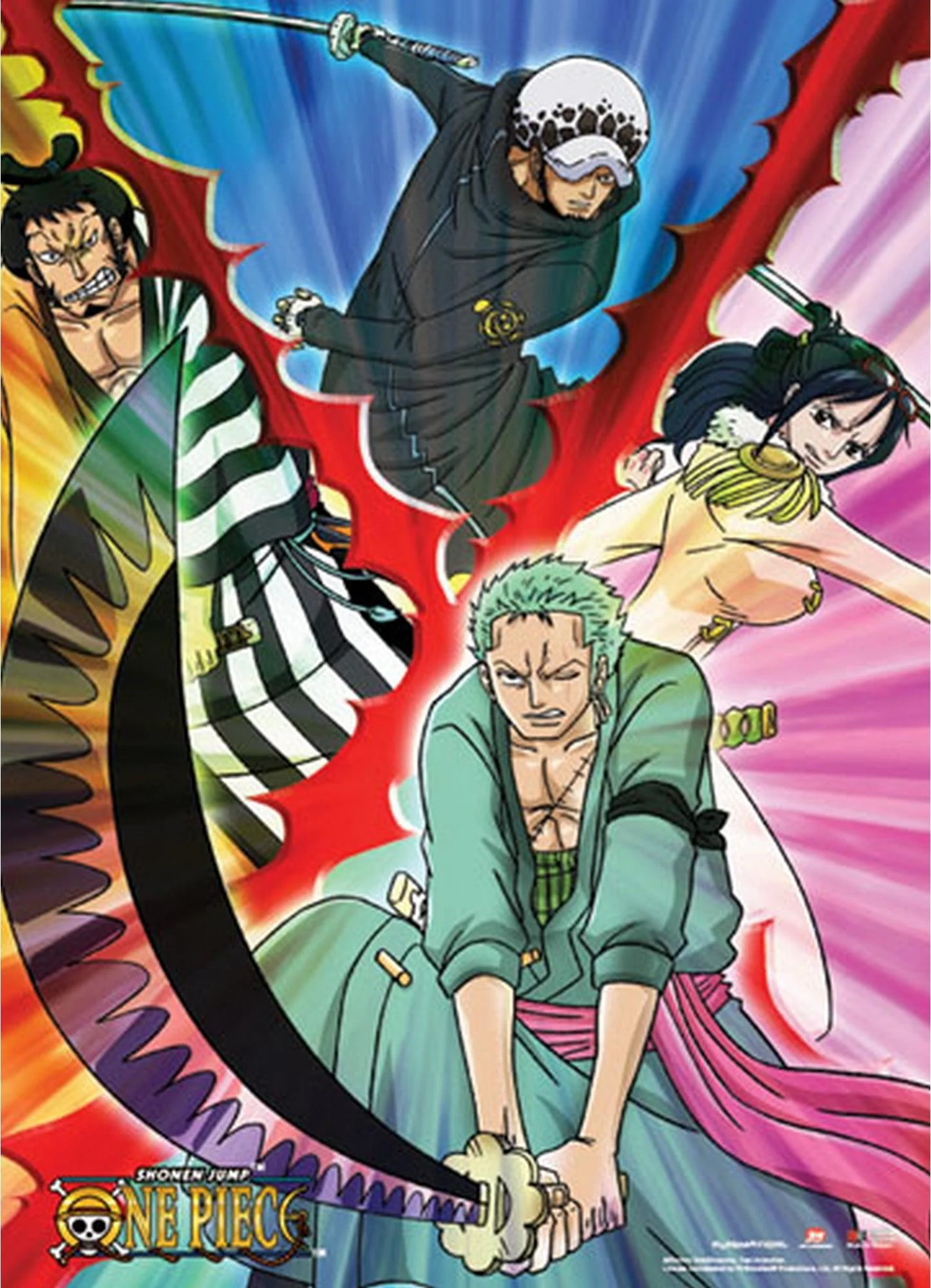 One Piece - Swords Men'sWall Scroll