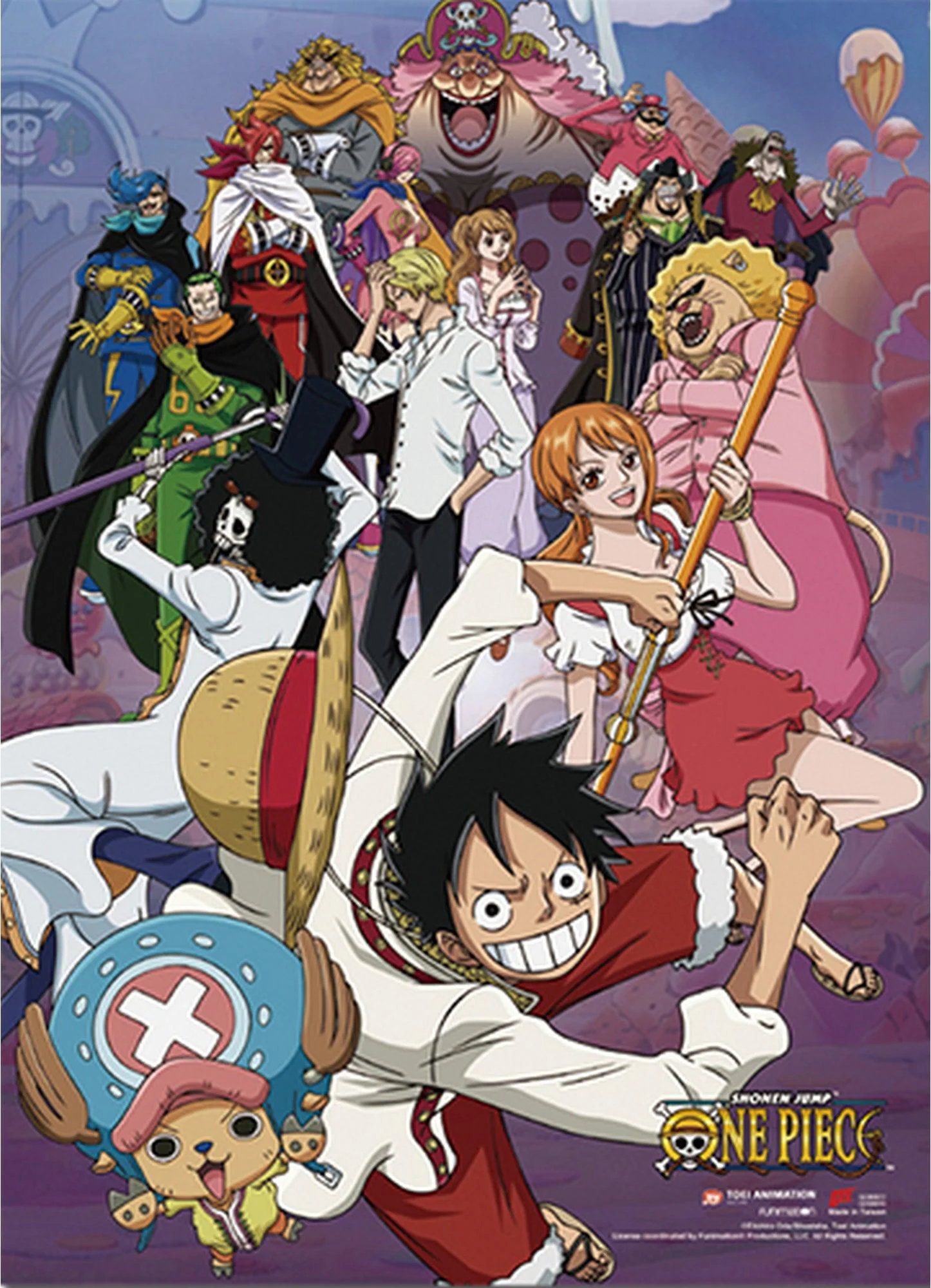 One Piece - Whole Cake Island Group 1 Wall Scroll