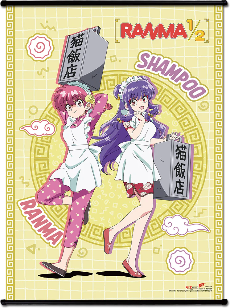RANMA 1/2 - RANMA GIRL AND SHAMPOO STYLE WALL SCROLL