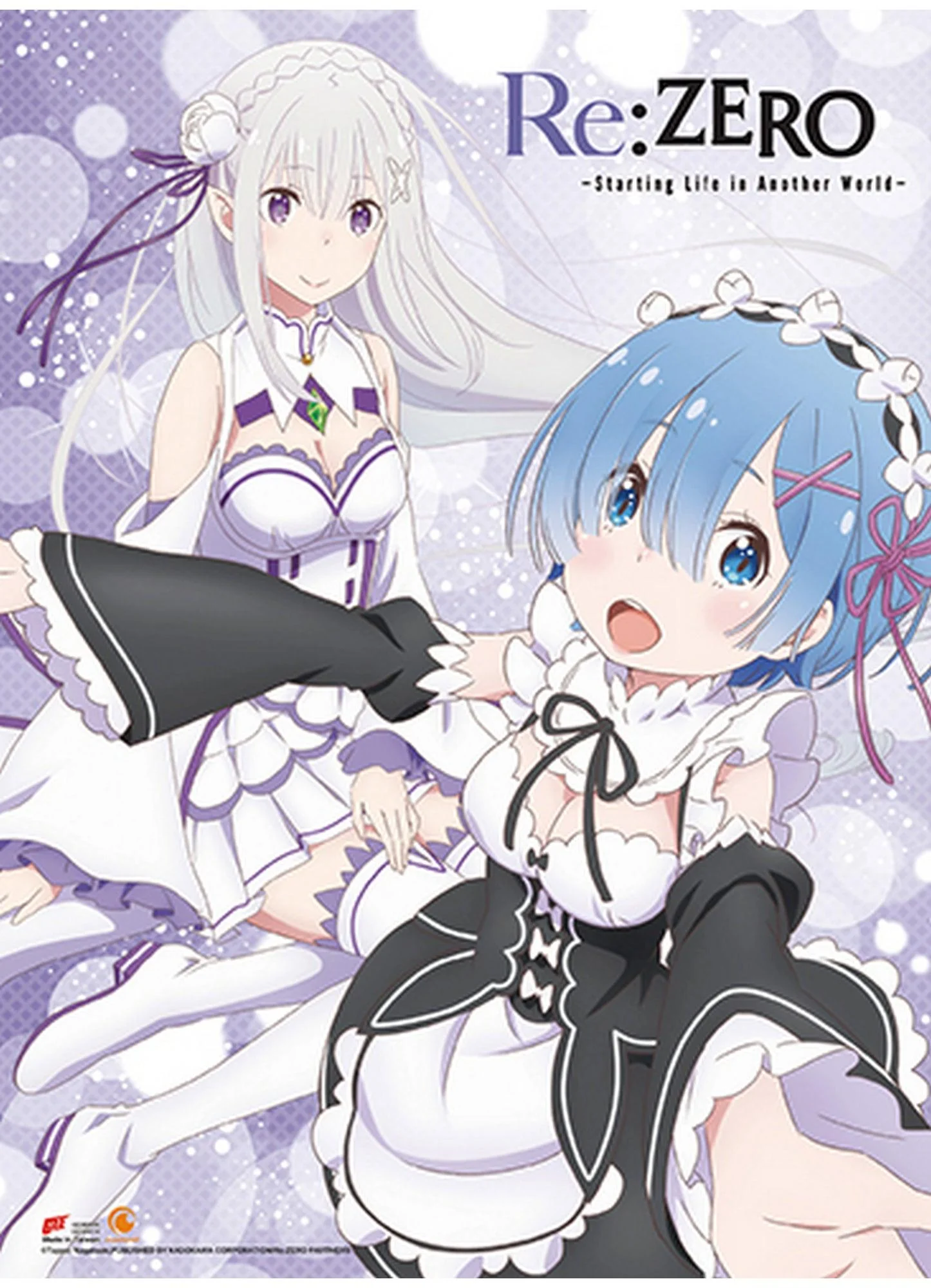 Re:Zero - Starting Life in Another World - Emilia & Rem 2 Wall Scroll