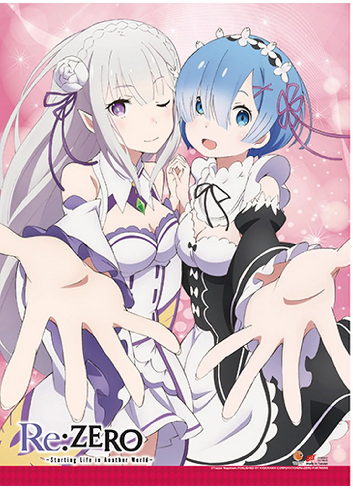 Re:Zero - Starting Life in Another World - Emilia & Rem Wall Scroll
