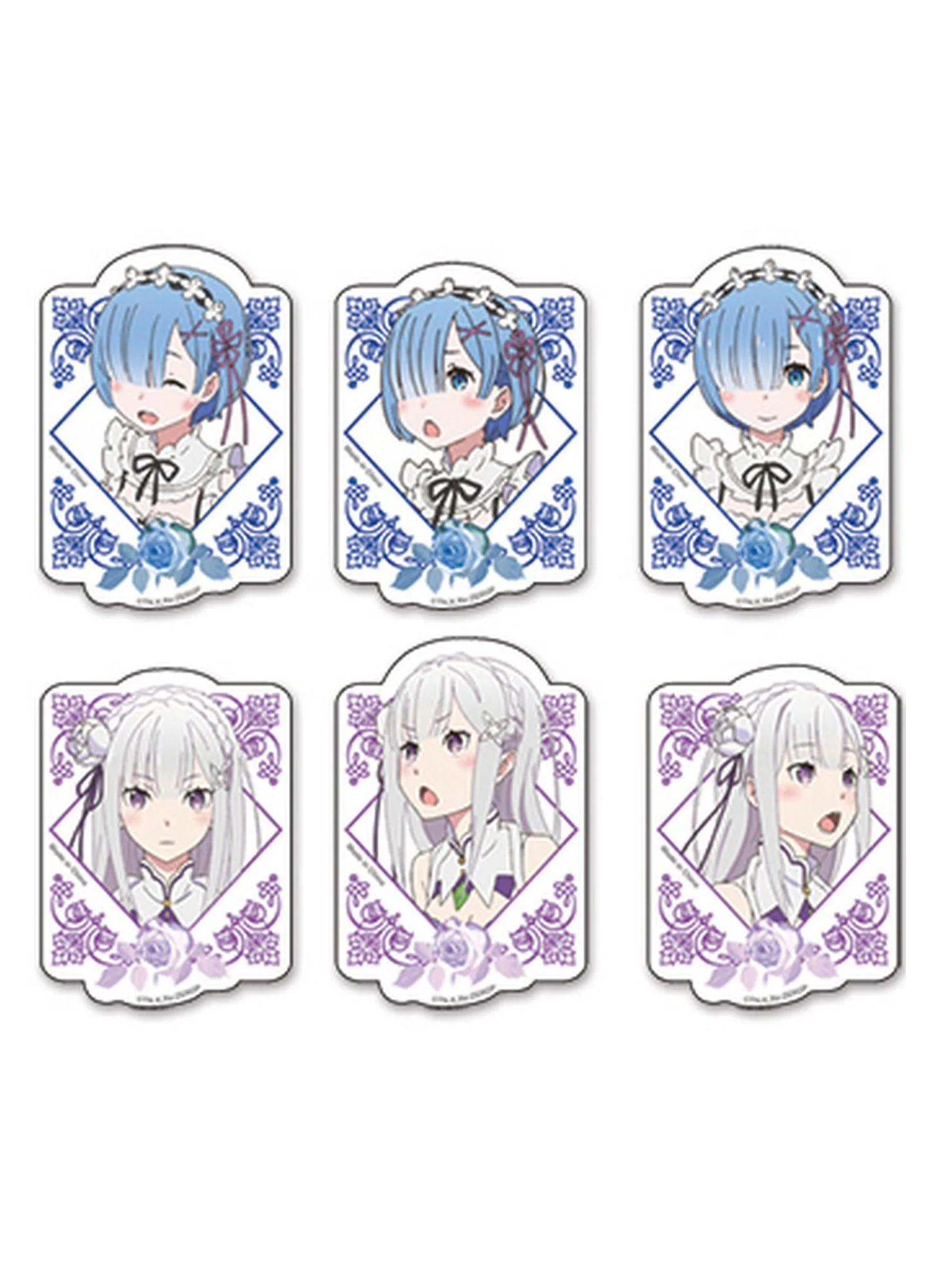 Re:Zero - Starting Life in Another World - Rem & Emilia Die-Cut Sticker Set