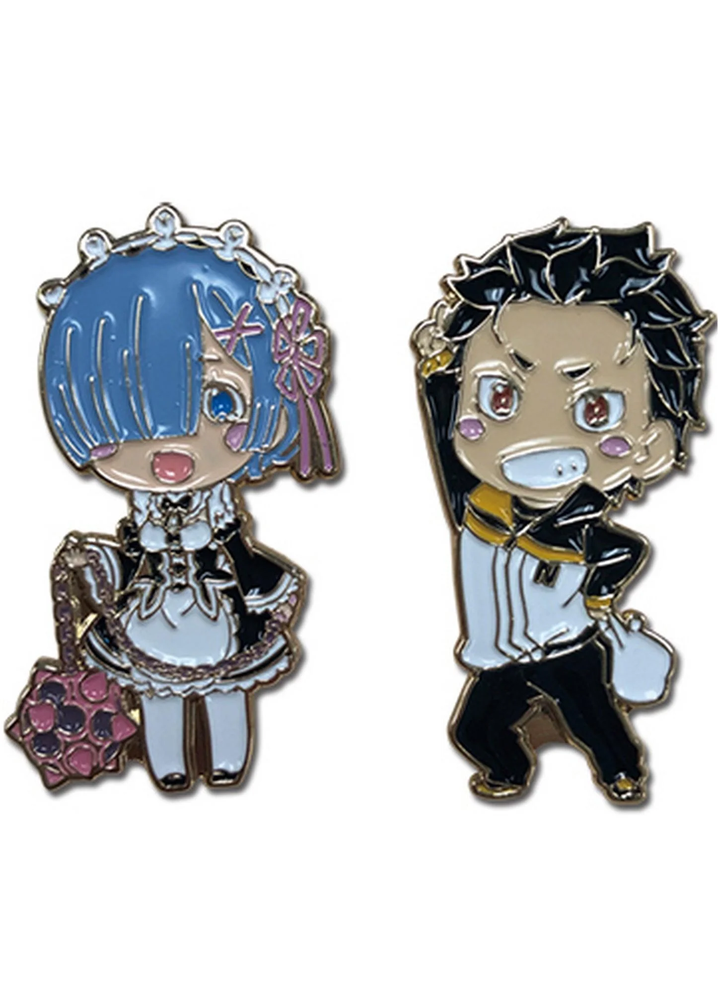 Re:Zero - Starting Life in Another World - Natsuki Subaru & Rem Pins
