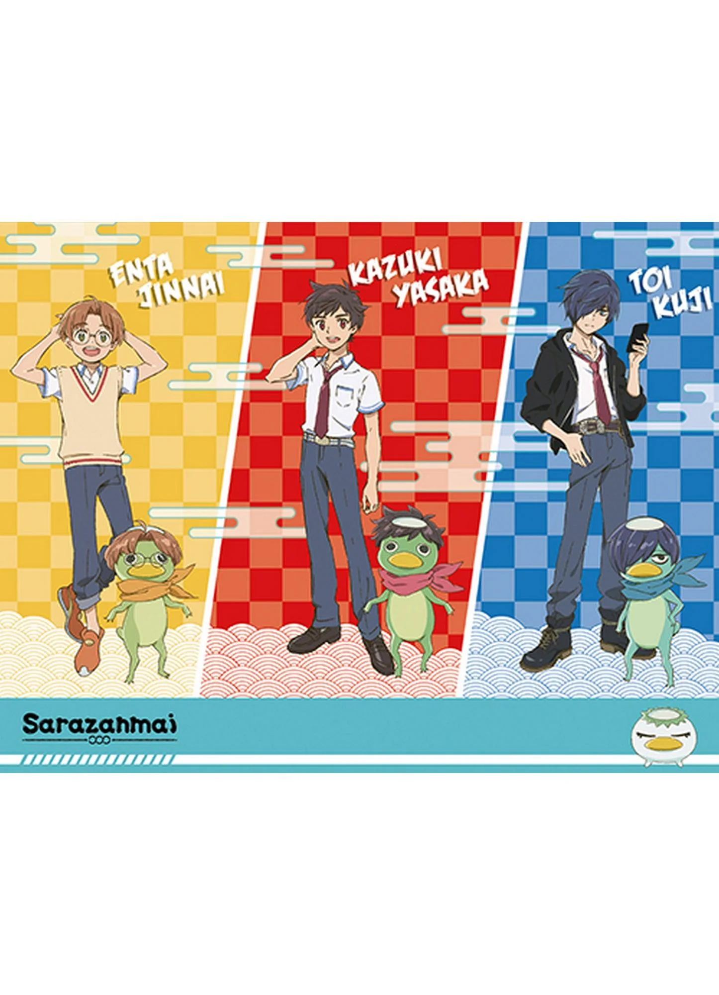 Sarazanmai - Characters And Kappas Sublimation Throw Blanket