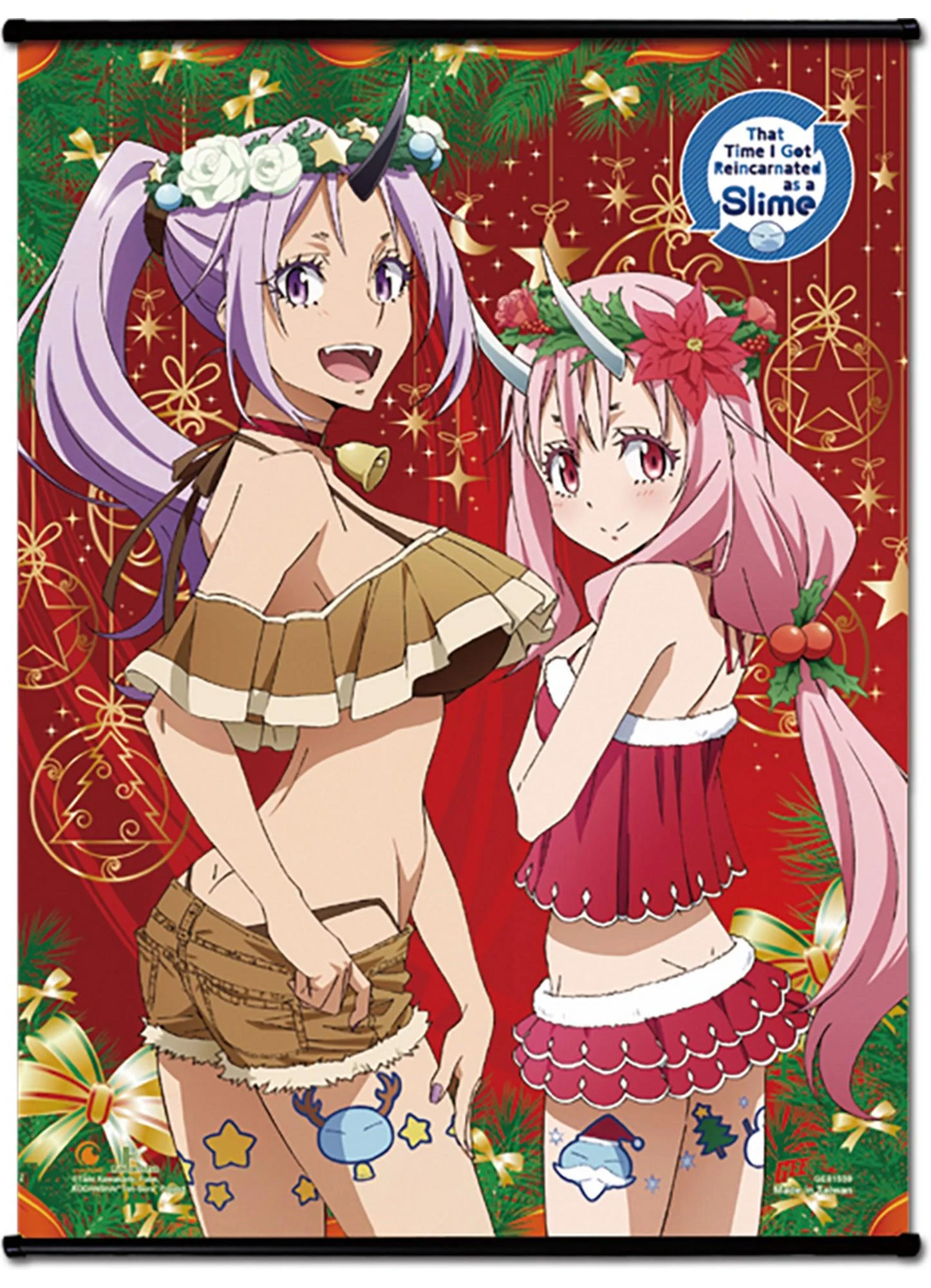 That Time I Got Reincarnated As A Slime - Shuna & Shion Christmas Time SS Wall Scroll